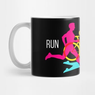 Swim Bike Run Triathlon Sport Athlete Marathon Mug